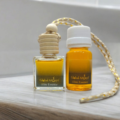 GLOBAL AROMA Elite Essence 8ml Glass bottle with 15ml Refill Car Freshener Diffuser CAR-HANGING-ELITE-ESSENCE(8 ml)