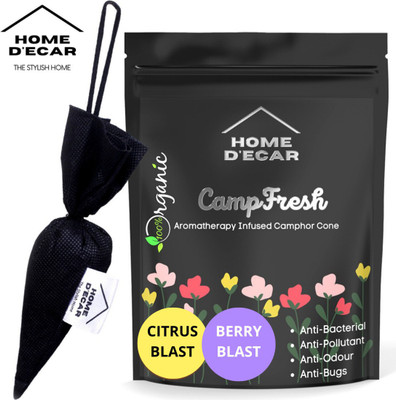 Home Decor Citrus Blast, Berry Blast Cone, Diffuser Set CampFresh Aromatherapy Infused Camphor Cone Berry Blast & Citrus Blast Combo Pack 2(2 x 50 g)