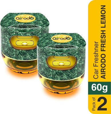 AIRODO Air Twist Lemon Fresh Yellow Car Freshener Diffuser Aer Twist Lemon Fresh Yellow Car Freshener(2 x 30 g)