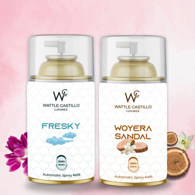 Wattle Castillo Woyera Sandal, Fresky Automatic Spray Room Freshener Refill 300ml Air Freshener Refilled(2 x 265 ml)