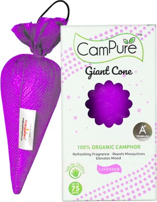 CamPure Camphor Giant Cone (Lavender) Pack of 1 - Room, Car and Air Freshener Potpourri(150 g)