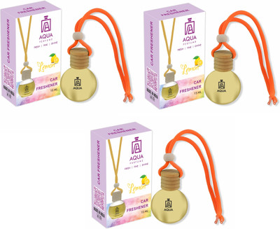 Aqua Lemon Car Freshener Diffuser Lemon Fragrance - 3Pcs Car Freshener Diffuser(2 x 7.5 ml)