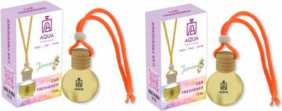 Aqua Jasmine Car Freshener Diffuser Jasmine Fragrance - 2Pcs Car Freshener Diffuser(2 x 7.5 ml)