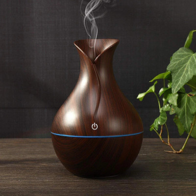 COEUS Room Air Freshener | Humidifier With LED Night Light | Air Purifier | Diffuser Room Air Freshener Mini Wooden Finish Humidifier With LED Night Light Humidifier(200 ml)