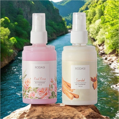RODASI REAL ROSE SANDAL Car Freshener Spray RODASSSS_26-FRRSD100ML(2 x 100 ml)