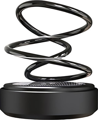 Budwill ® Auto 360° Dual Ring Rotating Solar Car Aroma Dashboard Essential Oil (Black) Car Freshener Diffuser 360° Solar Rotation Dual Ring(1 Units)