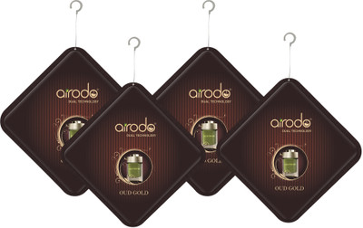 AIRODO Oud Gold Diffuser Oud Gold Luxury Air Freshener | Last up to 30 days(4 x 10 g)