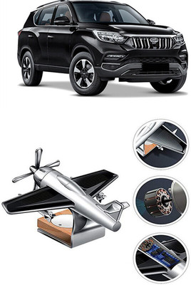 YUNEIK Car Solar Air Freshner Automatic Rotating Diffuser YK_SILVER-SINGLE-FAN-255(100 g)