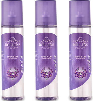 ROLLINS LAVENDER Spray LAVENDER ROOM & CAR FRESHNER LONG LASTING FRAGRANCE PACK OF 3(250 ML EACH)(3 x 250 ml)