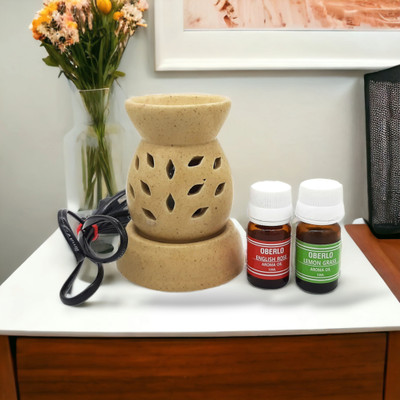 oberlo rose,leomgrass Diffuser Set Electric Diffuser Rosse Lemongrass Aroma Oil, Diffuser Set (1 Units)(2 x 0.5 Units)