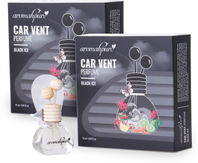 Aromahpure Car Perfume Vent Clip Black Ice Fragrance Car Air Freshener Last upto 30 days Car Freshener Diffuser VENT-POD-2(2 x 14 ml)