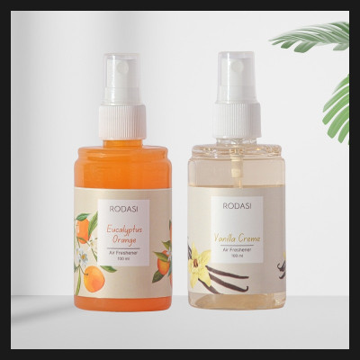 RODASI EUCALYPTUS ORANGE VANILLA CREAME Car Freshener Spray RDS_FEOVC100ML(2 x 100 ml)
