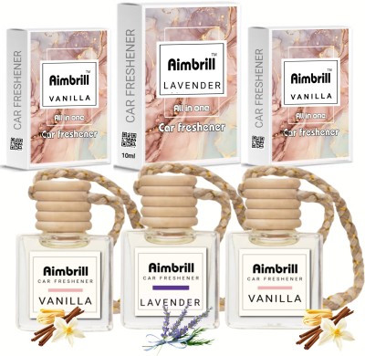 aimbrill Vanilla, Lavender Car Freshener Diffuser(3 x 10 ml)