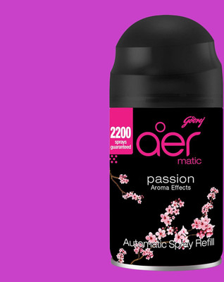 Godrej Aer Matic Room Freshener -Passion Car Freshener Refill aer matic,bar freshner,liquid automatic air freshener refill pack _331(225 ml)