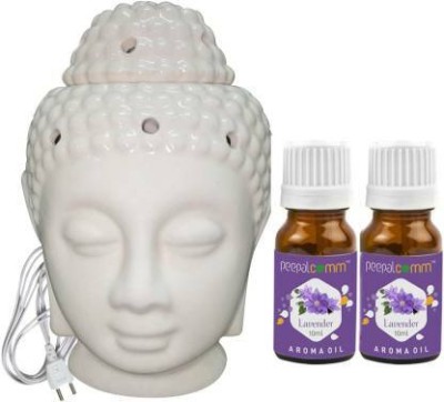 PeepalComm Electric Buddha Diffuser Night Lamp Light With 2 Lavender Oil 10 Ml Each Diffuser Set, Aroma Oil(1 Units)