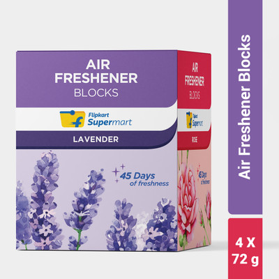 Flipkart Supermart Lavender, Sandal, Rose, Jasmine Blocks Air Freshener Blocks(4 x 72 g)