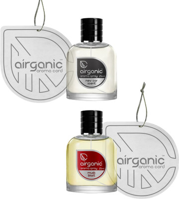 Airganic Aroma Fine Spray Combo - New Car Scent & Musk Blast Fine Spray Car Freshener Spray Aroma Fine Spray Combo - New Car Scent & Musk Blast Fine Spray(2 x 1 Units)