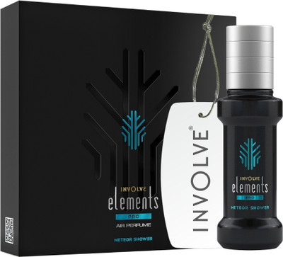 Involve your senses Elements Pro-Meteor Shower-30ml |Car Perfume Spray With Hanging Card Car Freshener Spray | 200 + Sprays, Long Lasting | Luxury Air Freshener For Car Interior| Car perfume(30 ml)