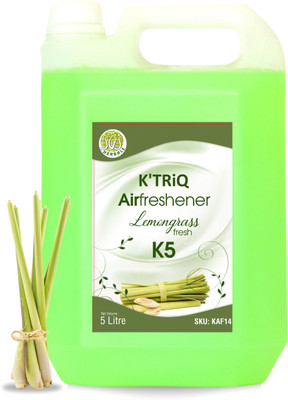 K'TRiQ Lemon Grass Spray K5 - No Stains Ready to Use Long-Lasting Green Apple Air Freshener with Fresh Aroma for Room, Work Place and more(5 L)