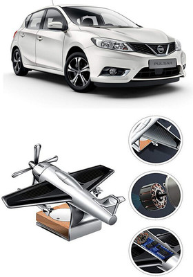 YUNEIK Car Solar Air Freshner Automatic Rotating Diffuser YK_SILVER-SINGLE-FAN-447(100 g)