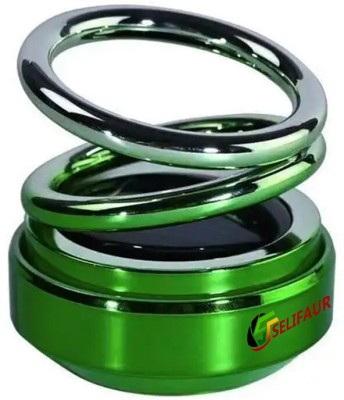 Selifaur Solar Powered Rotating DUAL Green colour Perfume Car Air Freshener Diffuser(10 g)