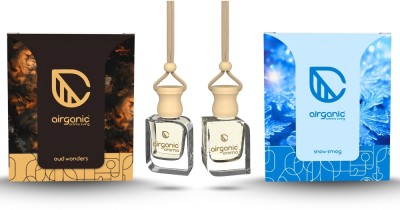 Airganic Aroma Swing Combo Offer : Oud Wonder & Snow Smog Car Freshener Diffuser(20 ml)