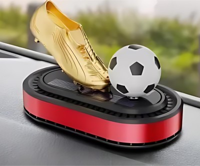 Budwill ® Golden Boot With Football With Solar Energy Car Dashboard Perfume Diffuser Set(50 ml)