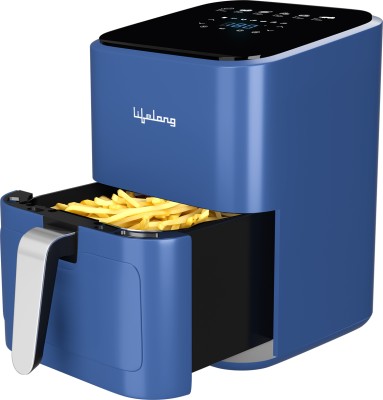 Lifelong LLHFD450 with Digital Touch Panel | 1200 W |Timer Selection & Adjustable Temperature Control | Preset Menu |Uses upto 90% Less Oil |Fry, Grill, Roast, Reheat and Bake Air Fryer(4 L)