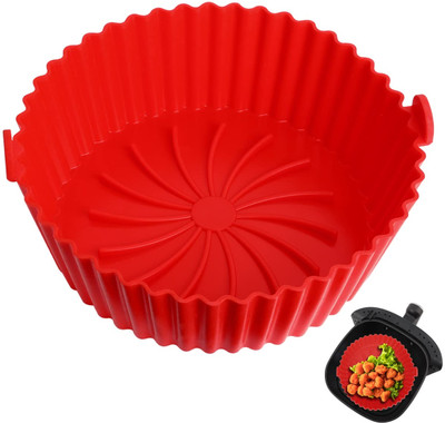 AKADO Silicone Baking Tray Pot Food Safe Air Fryer Oven Accessories Air Fryer(1 L)