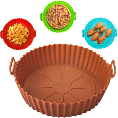 Bizbee Silicone Air Fryer Accessories Set Includes Air Fryer Basket Silicone Bowl Air Fryer(2 L)