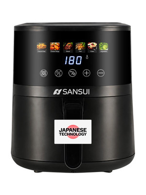 Sansui Kurkura Magic 5L With 85% Less Oil Consumption, Digital Touchscreen with Color Display, Non-Stick Basket Air Fryer(5.1 L)