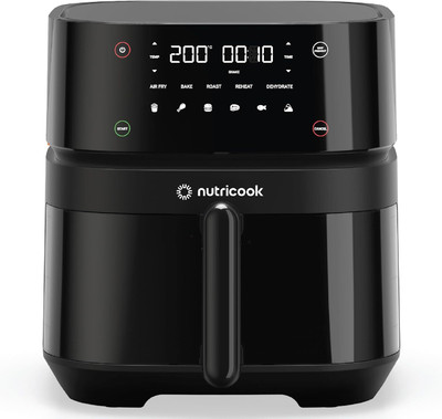 Nutricook Nutri cook 1700W, Touch Control Panel with 10 Preset Functions, Black, Air Fryer(5.7 L)