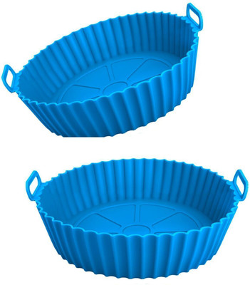 VERPHX Air-Red-Grey Silicone Baking Tray Accessories with Ear Handles Air Fryer(1 L)