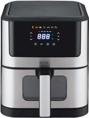 Glen Digital Air Fryer Set Timer Temperature Control 1500W Black & silver 3043DSS Air Fryer(6 L)