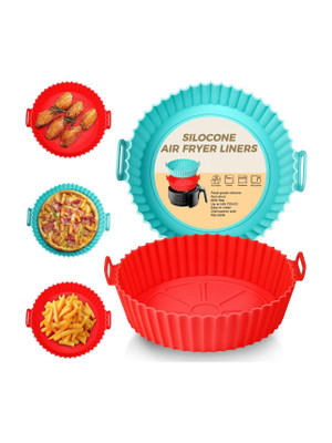 ZORIADA Air Fryer Reusable Silicone Pot, Non-Stick Silicone Airfryer Tray Air Fryer(1 L)