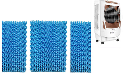 PrimeWave HoneycombPad for Havells Celia 55 / 70 Litre, Set of 3 Yellow Air Purifier Filter(HEPA Filter)