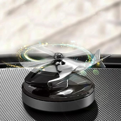 AyushCreation Solar Powered Rotating Helicopter for Car Dashboard Decoration Car Air Purifier(Black)