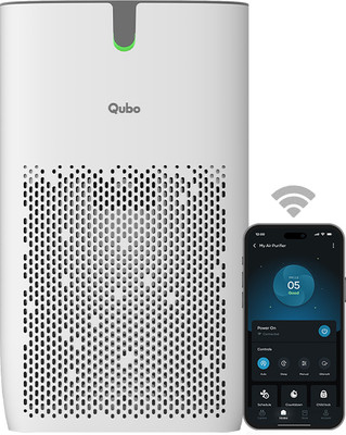 Qubo Smart Air Purifier Q400 | 400 Sqft | HEPA 13 | App & Voice Control Room Air Purifier(White)