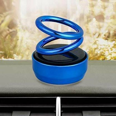ZULUSTYL Air Freshener 360-degree Solar Perfume Double Ring Rotating Fragrance (Blue)-11A Portable Car Air Purifier(Blue)