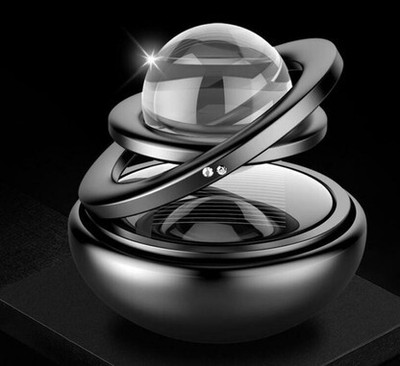 eXarioGadget Car Dashboard Solar Energy Double Ring Perfume 360 Degree Auto Rotate 175 Portable Car Air Purifier(eXarioGadget)