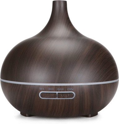 MANDANKA Aroma Diffuser 500ML with Adjustable Mist Diffusers for Essential Oil Diffuser Portable Room Air Purifier(Brown)