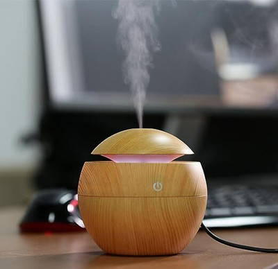 MAKD PE - ROUND SHAPE HUMIDIFIER WOODEN L39 Portable Room Air Purifier(Brown)