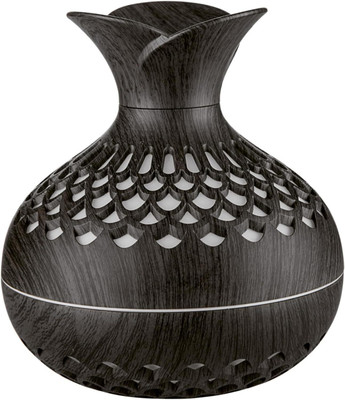 STOREVISE Wooden Flower Shape LED Pot Humidifier (300 ML, Dark Portable Car Air Purifier(brown)