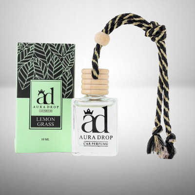 AD Aura Drop LEMON GRASS Car Freshener Diffuser Car PARFUME Hanging/Car Perfumes (10 Ml) Portable Car Air Purifier(Whiite)