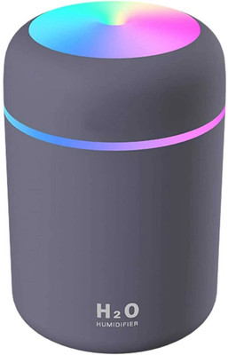 vastraveda H2O 300ml Portable USB Cool Mist Humidifier with 7-Color LED Night Light Portable Room Air Purifier(Multi Color)