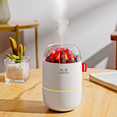 DOREMO Flame Effect H2O Humidifier | Cool Mist Aroma Diffuser for Home & Office Portable Room Air Purifier(Multicolor)