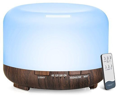 Fleming's Humidifier, Diffuser & Air Purifier for home with Remote Control (500ml) Portable Room Air Purifier(White)