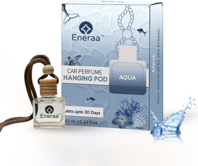 ENERAA Car Perfume Hanging Pod – AQUA Fragrance, Long Lasting up to 30 Days (10 ml)” Portable Car Air Purifier(Blue)