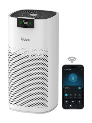 Qubo Q600 Up to 600 Sq. Ft.| True HEPA H13 | Removes 99.99% Dust, Allergens, Smoke, Virus & PM2.5 | 450 m/h CADR |5-Stage Filter|App & Voice Control| 9000 Hrs Filter Life Portable Room Air Purifier(White)