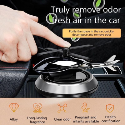 SN FEDERATION Helicopter diamond with Solar Car Air Freshener Car Air Purifier(black, sliver)